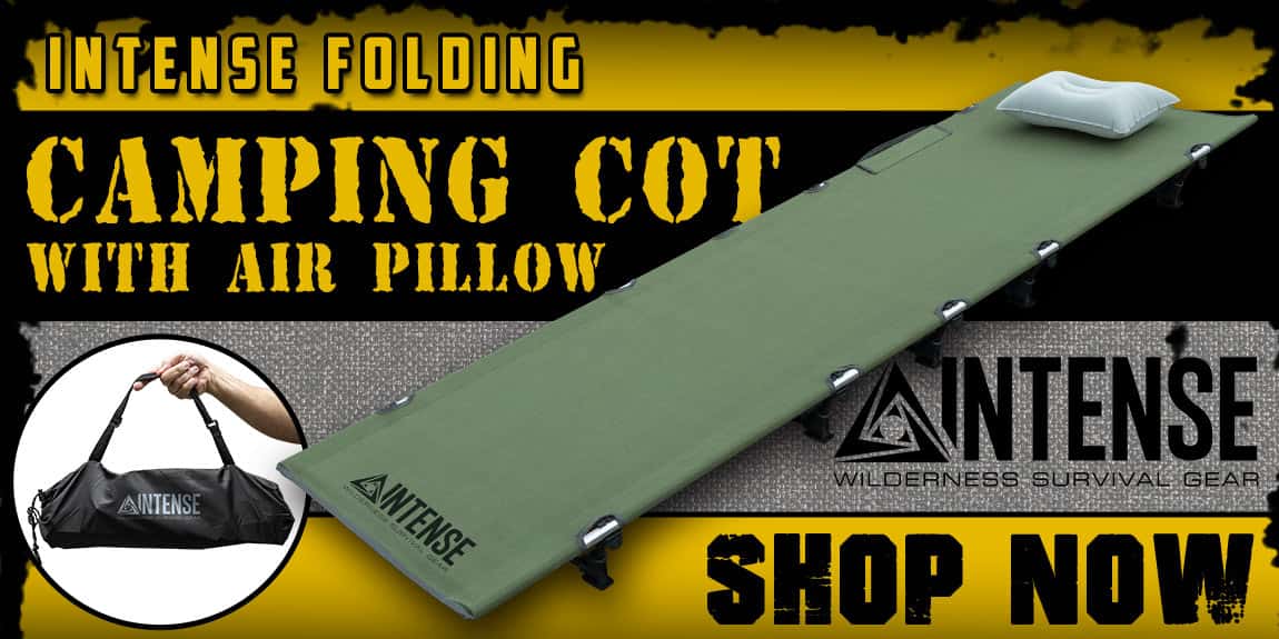 Intense Folding Camping Cot With Air Pillow