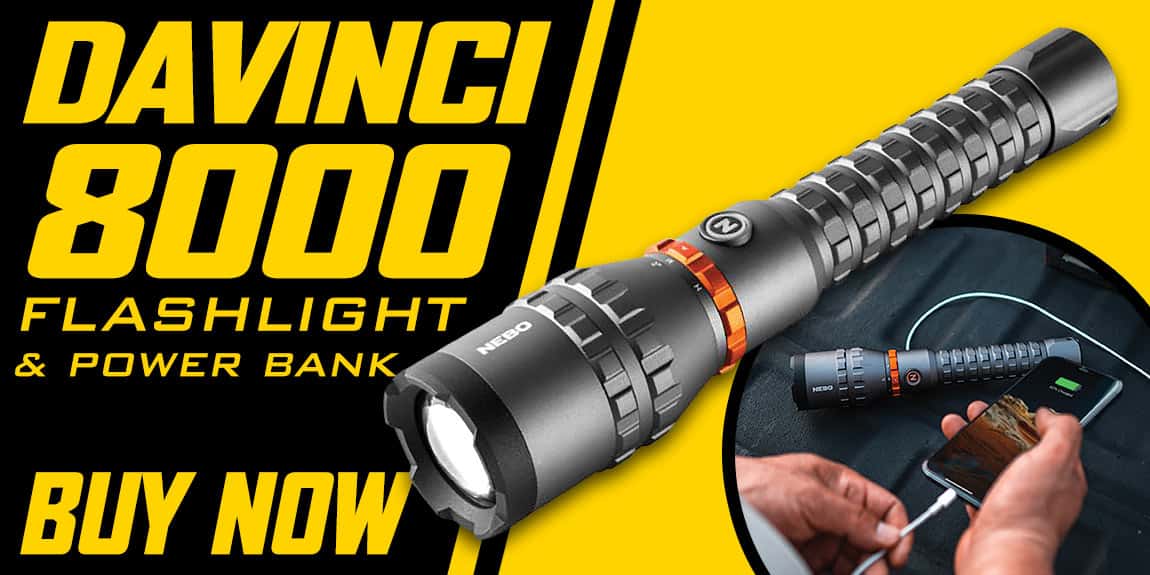 NEBO Davinci 8000 Flashlight And Power Bank