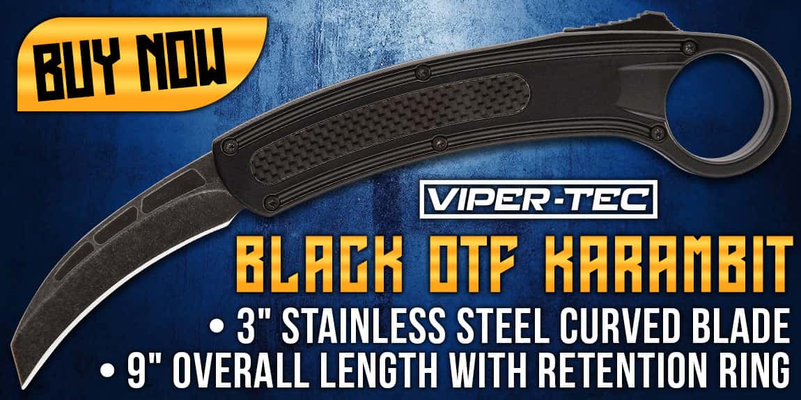 Black OTF Karambit Knife