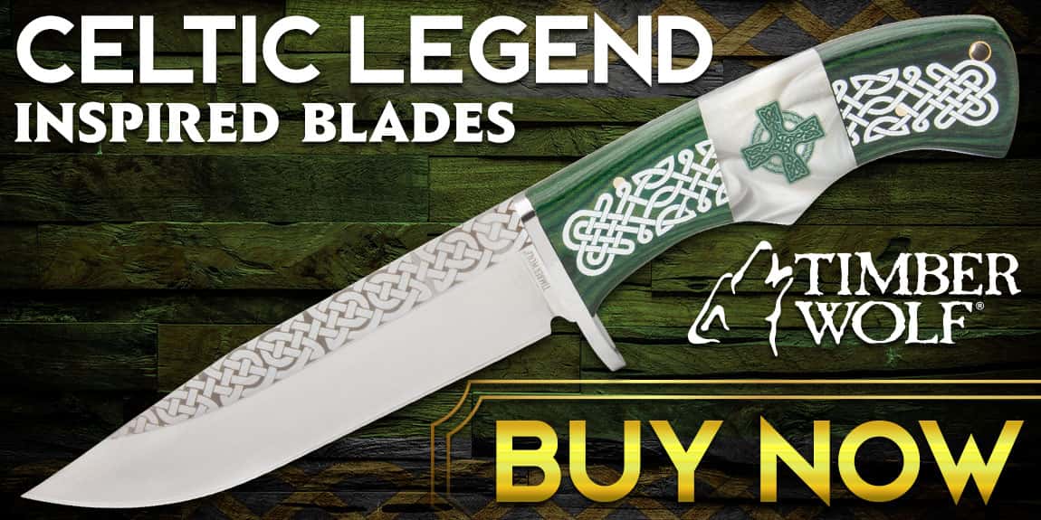 Timber Wolf Celtic Legend Fixed Blade Knife