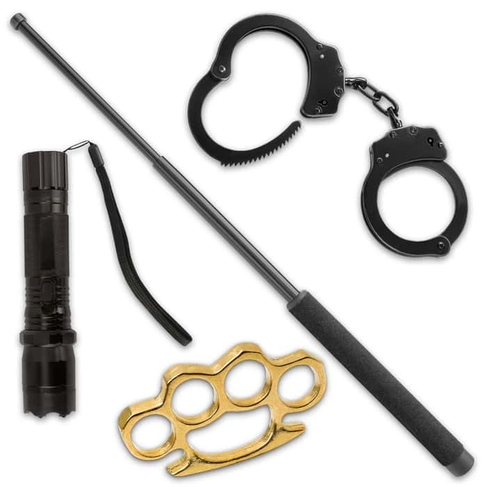 Security Guard Set Includes Police Baton Stun   A00 BK5736 