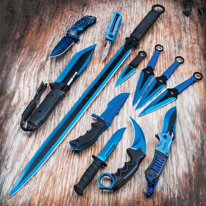 Mystery Blade Box Swords and Knives Blue