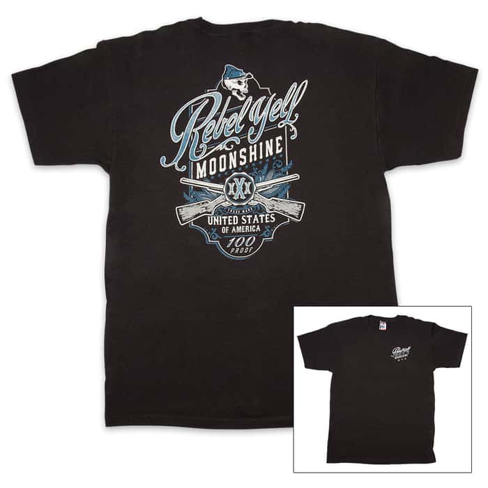 Rebel Yell Moonshine Black T-Shirt