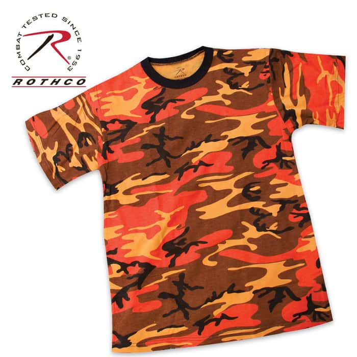 Rothco Orange Camo T Shirt