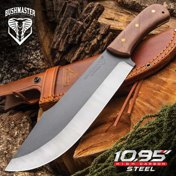 Bushmaster Butcher Bowie Knife And Sheath 1095