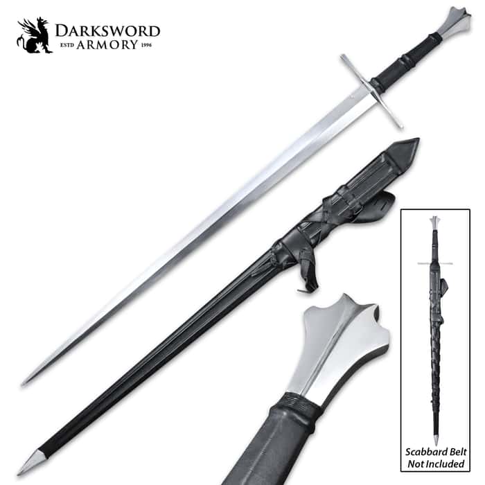 Darksword Armory Two-Handed Gothic Sword And Sword - 5160 High Carbon Steel Blade, Battle-Ready - Length 49 1/2”