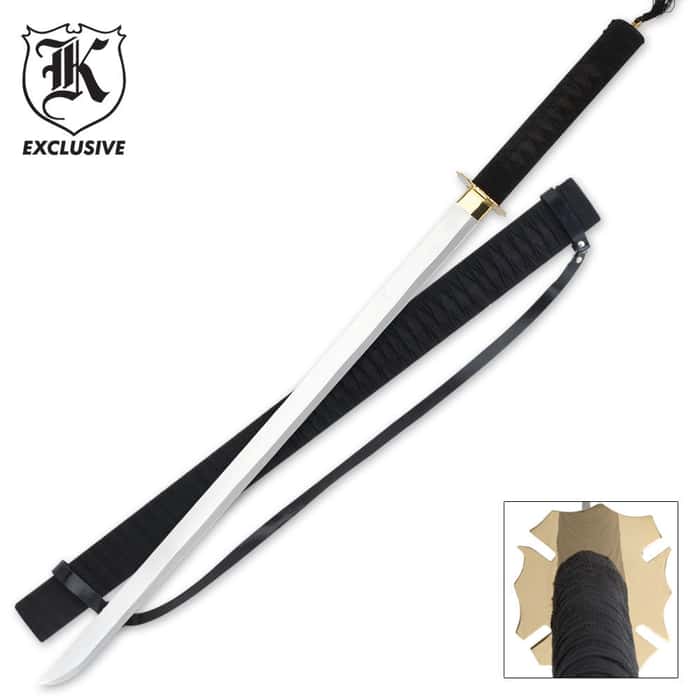 Stealth Ninja Black Samurai Ninjato Sword & Sheath