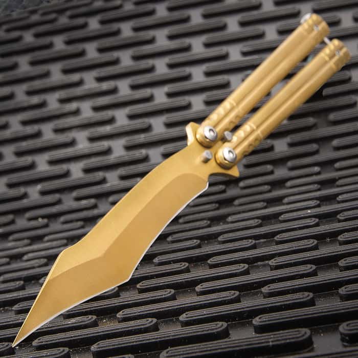 Golden Radiance Balisong Knife Butterfly, Stainless Steel