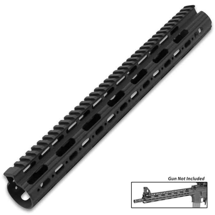 This rail system is designed to fit with standard AR15 gas tubes and also works with standard AR15 upper receivers