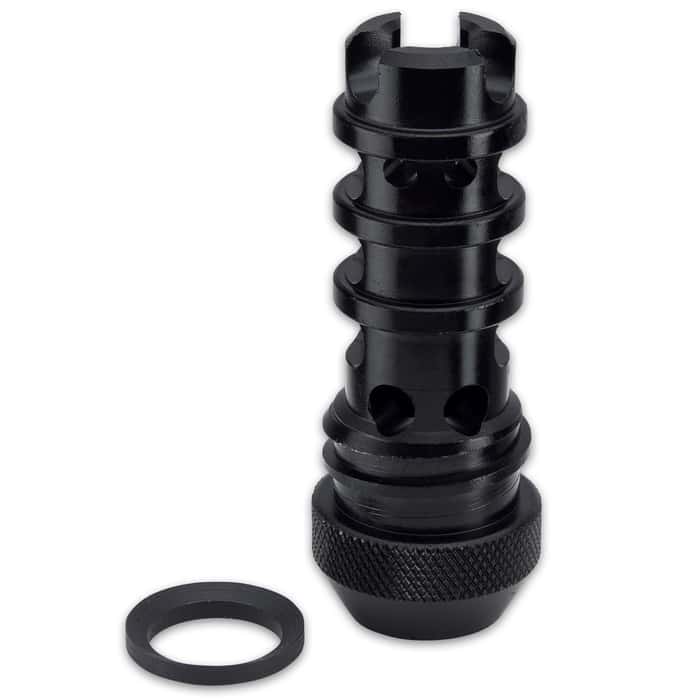 This muzzle brake is made specifically to reduce recoil up to 68-percent and simplify the cleaning of your firearm