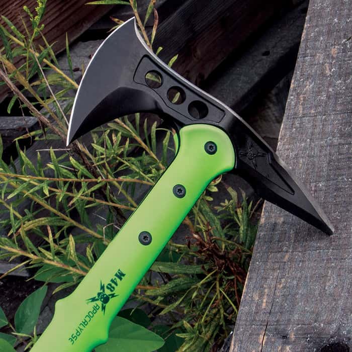 M48 Apocalypse Tactical Tomahawk Toxic Green & Sheath