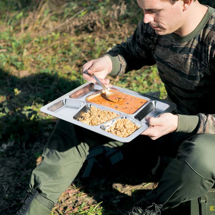 Military Surplus Stainless Steel Dining Tray