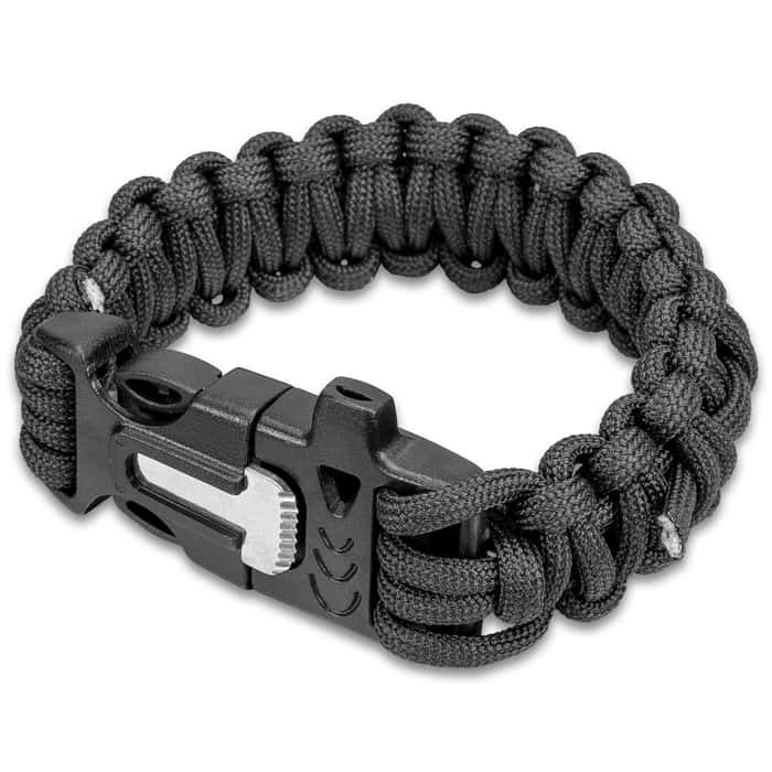 Trailblazer Survival Paracord Bracelet Integrated Whistle, Firestarter
