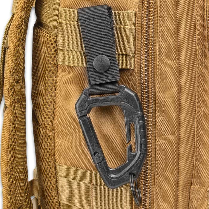 M48 MOLLE Webbing Carabiner Keychain Solid ABS