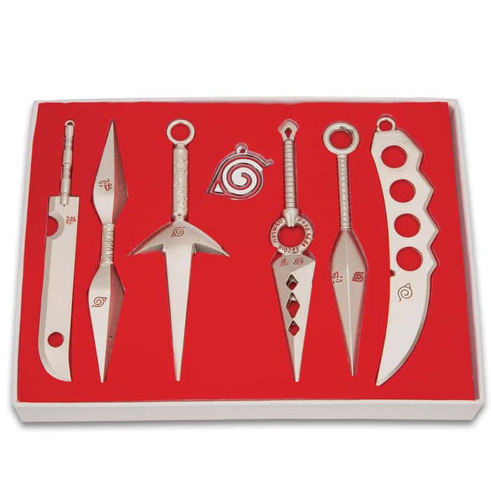 Naruto Miniature Weapons Seven Piece Set Metal