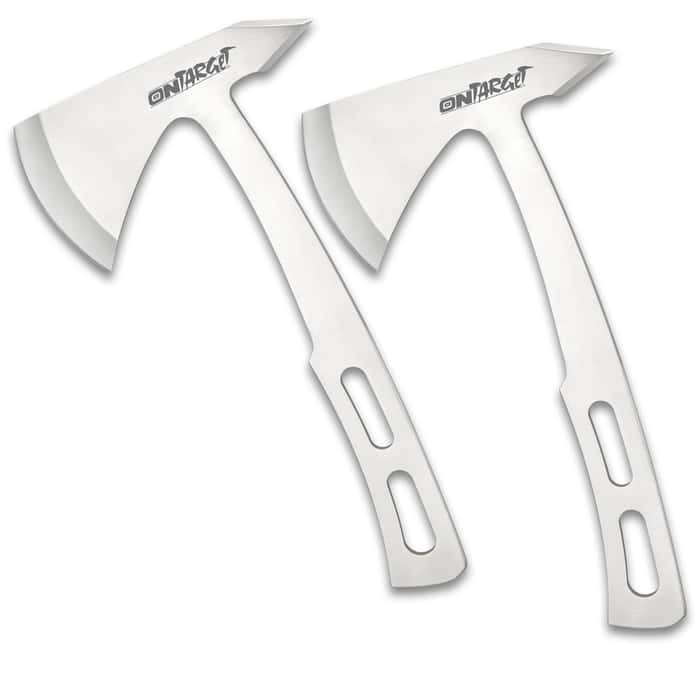 On Target Throwing Axe Set With Sheaths