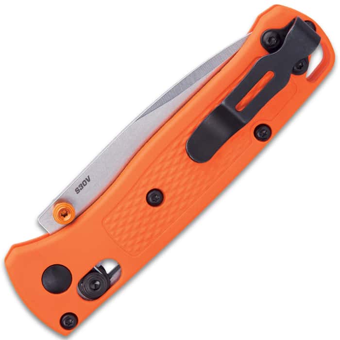 Benchmade Orange Mini Bugout Pocket Knife CPM