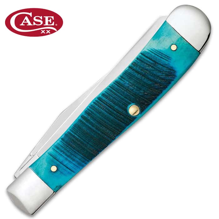 Case Caribbean Blue Trapper Pocket Knife Surgical