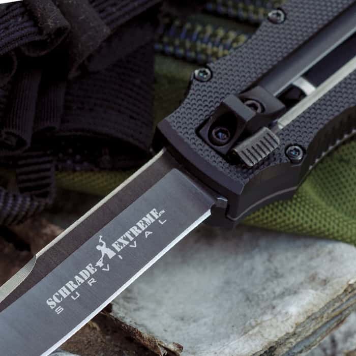 Schrade Extreme First Generation OTF Assisted Opening Pocket Knife - Black