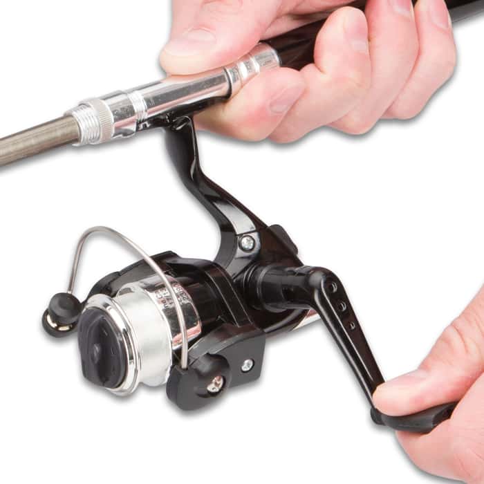 Black Aluminum Alloy Fishing Rod Pen And