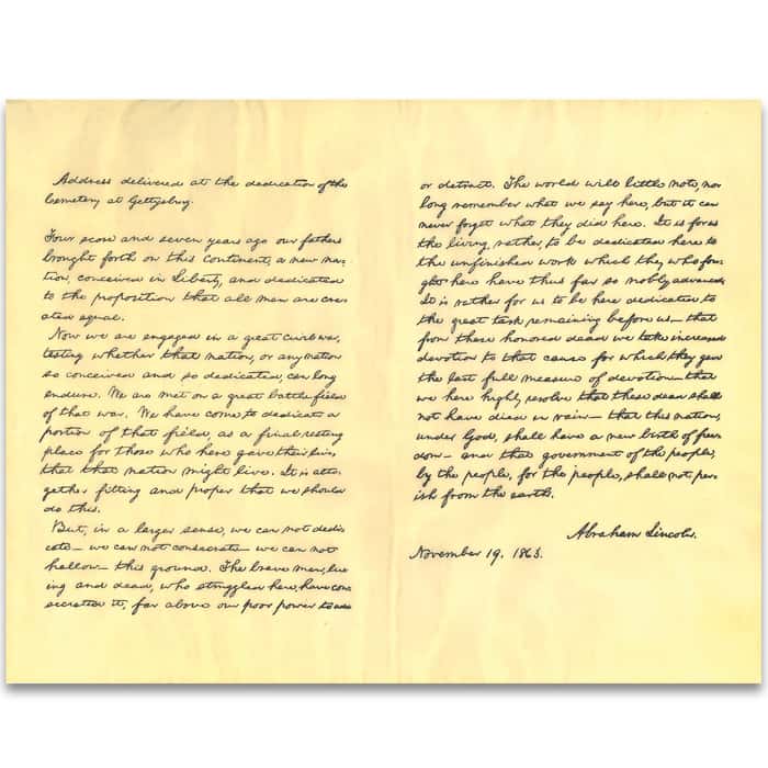 The Civil War Parchment Document Set Gettysburg