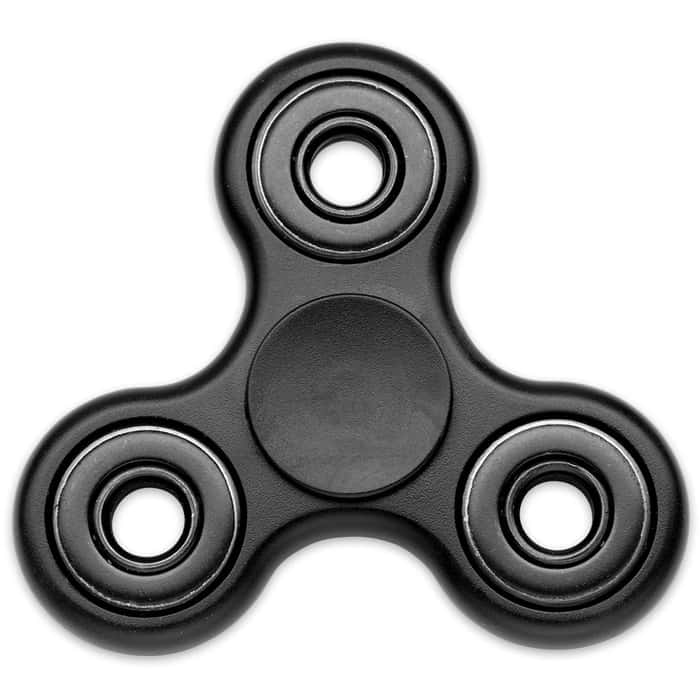 black and blue fidget spinner