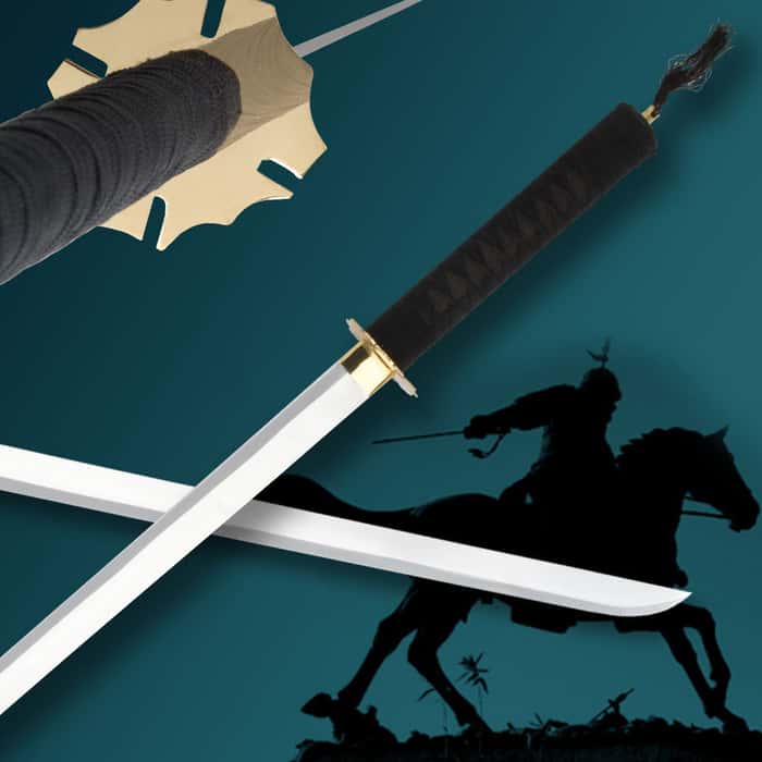 Stealth Ninja Black Samurai Ninjato Sword & Sheath
