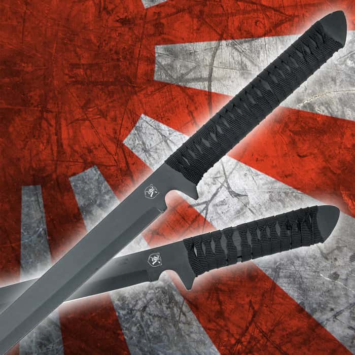 Viper Twin Full Tang Tactical Ninja Sword with Shoulder Scabbard