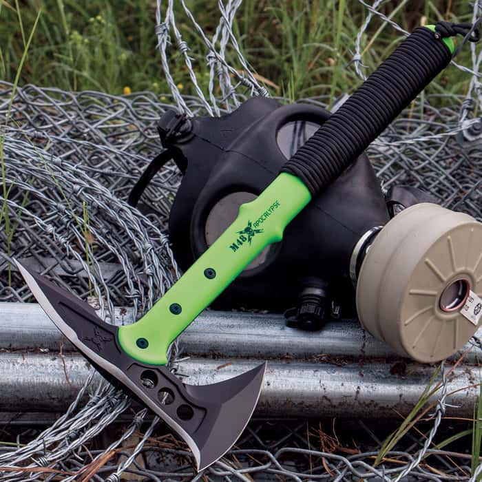 M48 Apocalypse Tactical Tomahawk Toxic Green & Sheath