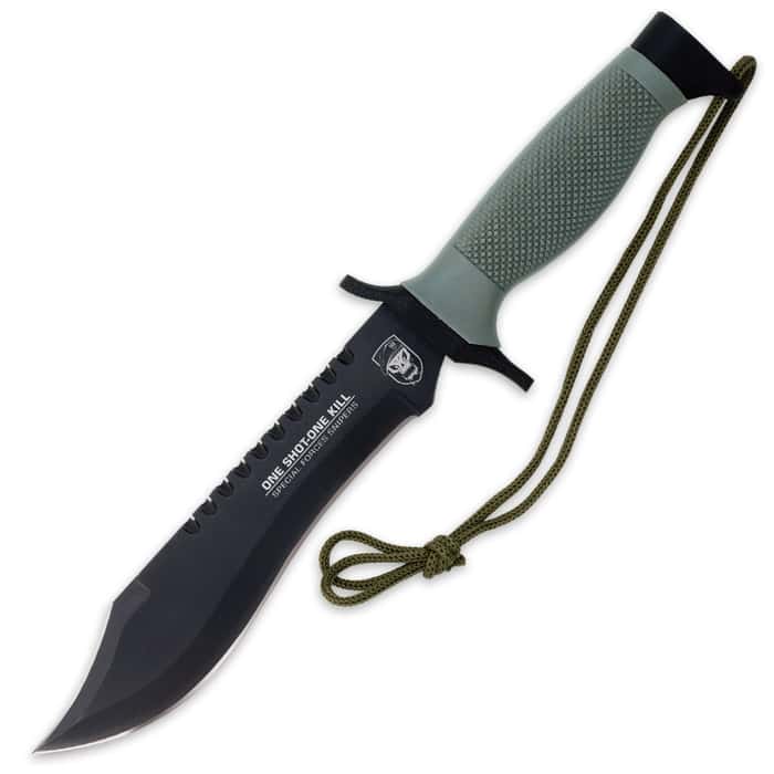 SOA One Shot, One Kill Survival Bowie Knife And Sheath