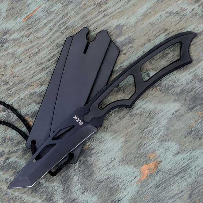Tactical Warrior Tanto Neck Knife with Lanyard And Sheath