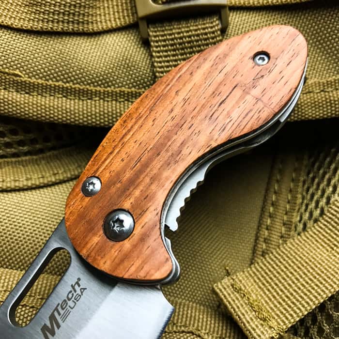 MTech Brownwood Compact Pocket Palm Knife 3Cr13