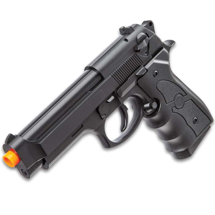 M9 Beretta Spring Airsoft Pistol with Lanyard Ring - BUDK.com