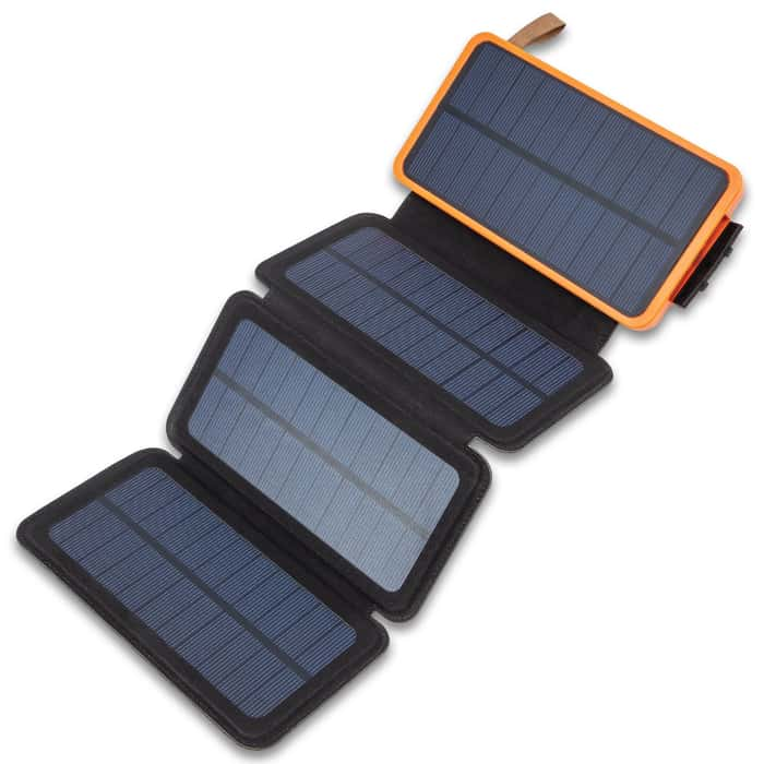 10,000 MAH Folding Solar Charger And Power