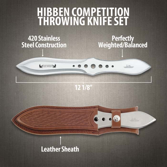 Gil Hibben Competition Throwing Knife Triple Set