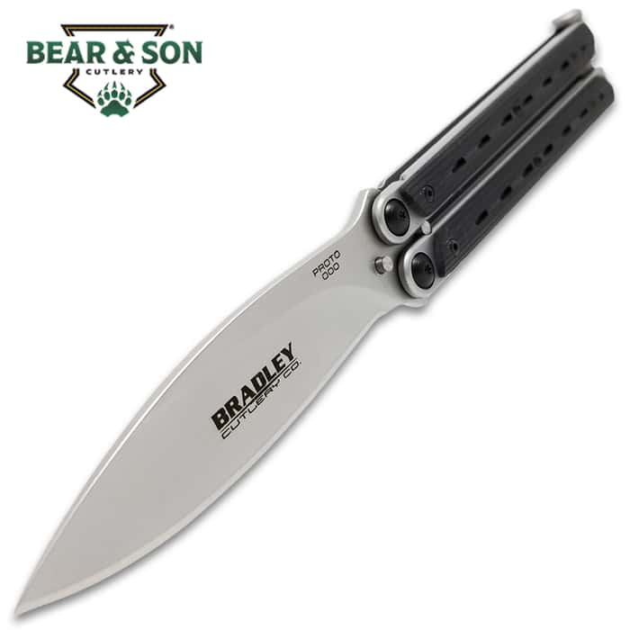 Kimura Black Butterfly Knife 154CM Steel Blade,