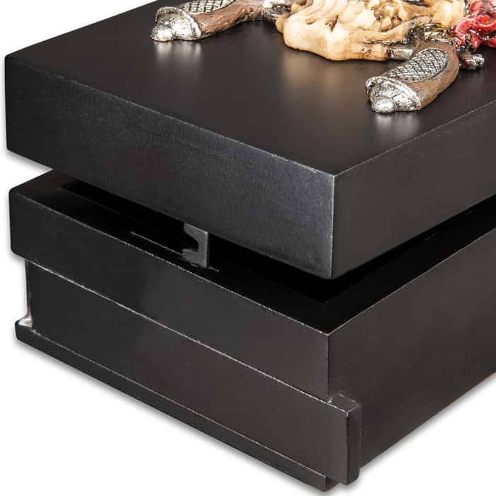 Pirate Mate Black Wooden Box Intricately Detailed