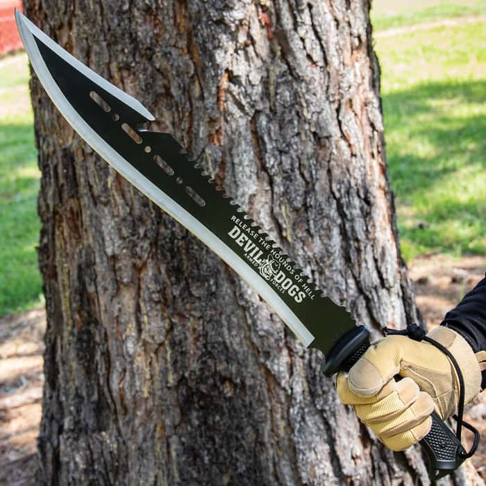 Devil Dogs Armed Forces Machete With Sheath