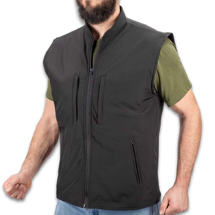 Black Deluxe Safari Outback Concealed Carry Vest