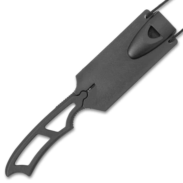 Tactical Warrior Tanto Neck Knife with Lanyard And Sheath