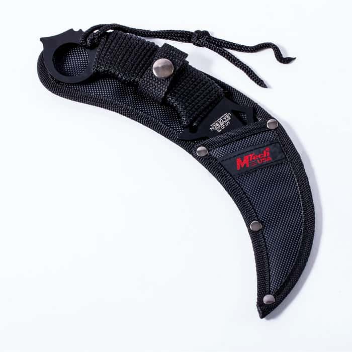 10" Tactical Combat Karambit Knife With Nylon Sheath