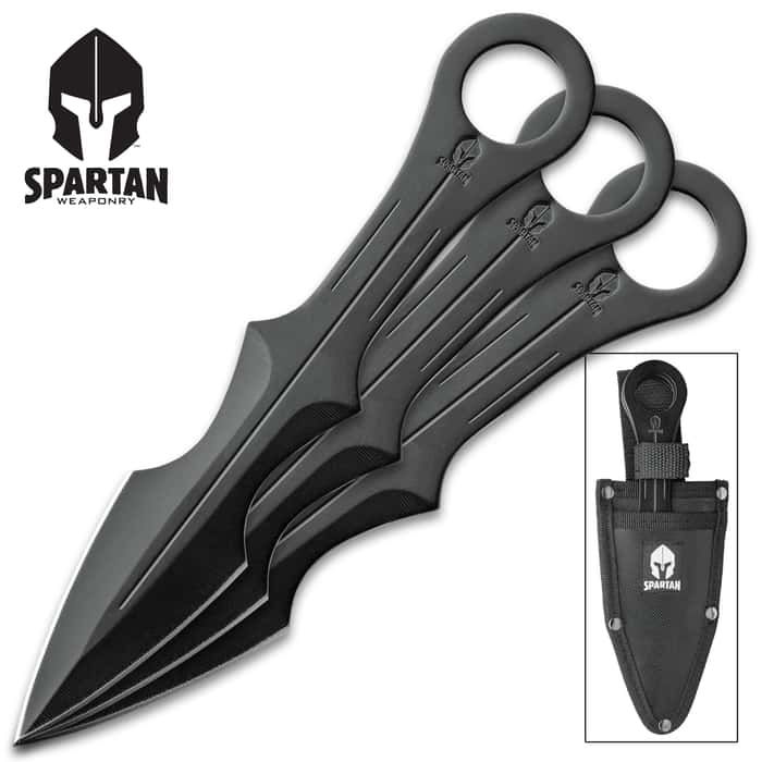 Spartan Throwing Dagger Set With Nylon Sheath