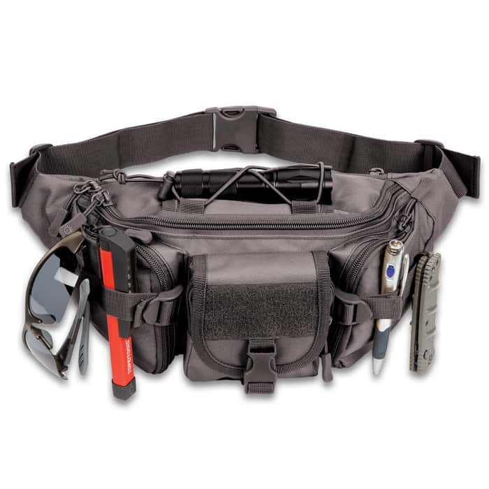 M48 Black Military Fanny Pack Heavy Duty