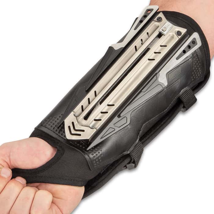 The Enforcer Tactical Gauntlet & Throwing Knives