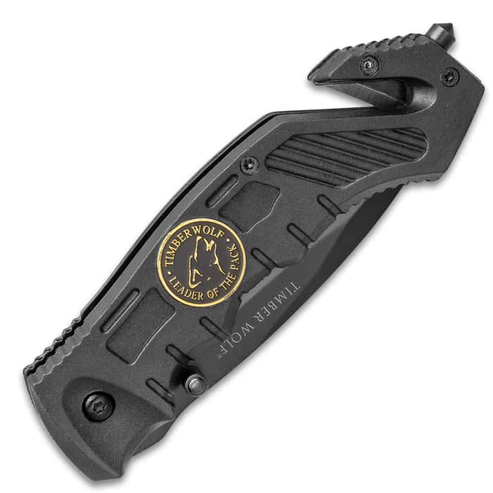 Timber Wolf Assist Rescue Black Folding Knife