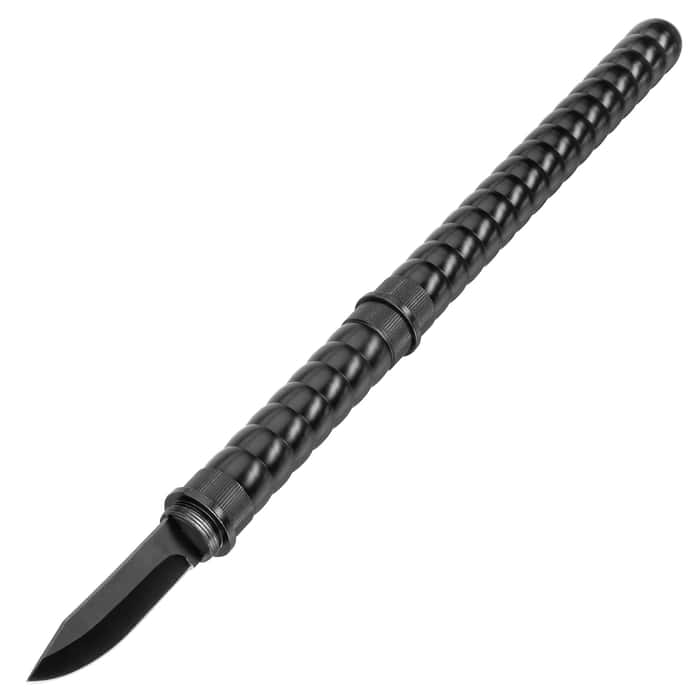 Twisted Tri Blade Baton Knife With Nylon