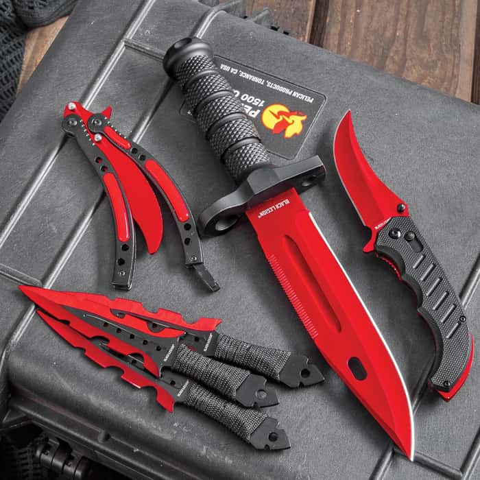 Black Legion Red Fury Knife Set Stainless