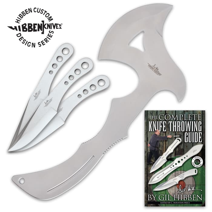 The Hibben Throwing Set will help improve your throwing skills, especially, when you use the included, free throwing guide