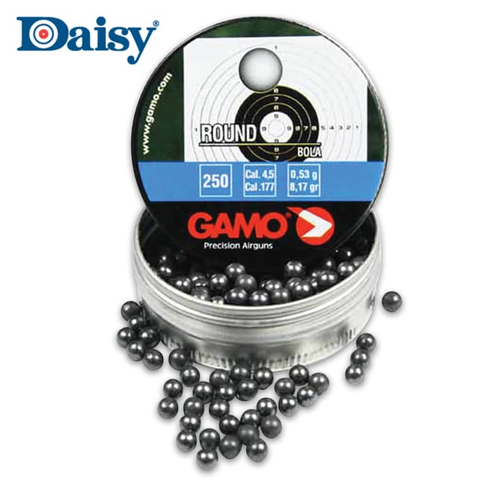 The Gamo Roundball .177 Caliber Pellets are designed for deep penetration and for field use in repeating airguns