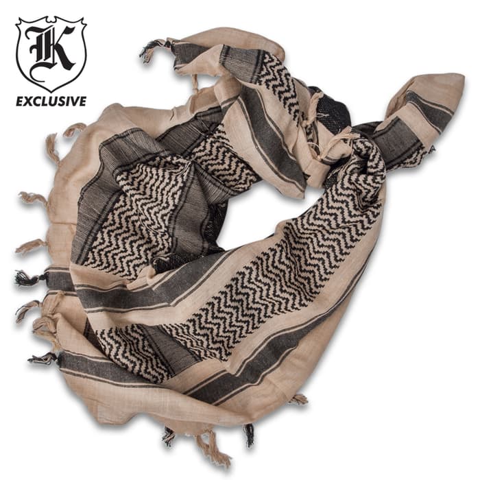 Khaki/Black Desert Scarf